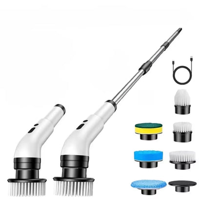 CleanProX: Multi-Head Electric Scrubber – several Brush Attachments, Wireless & Extendable