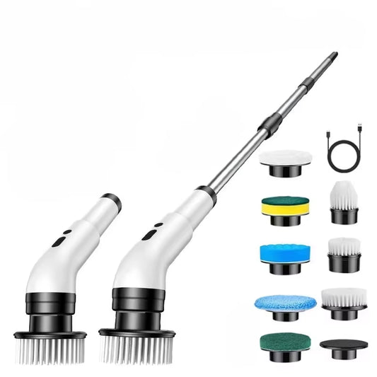 CleanProX: Multi-Head Electric Scrubber – several Brush Attachments, Wireless & Extendable