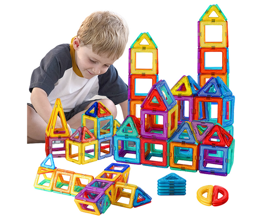 Magnetic Building Tiles for Kids - Creative STEM Play Set